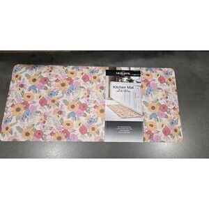 Mohawk Home, 20" x 42" Kitchen Padded Cushioned Standing Mat, Bouquet,  New